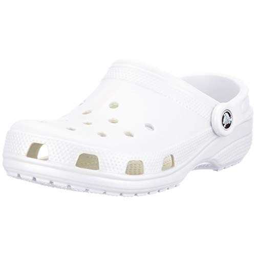 Crocs Classic Clog | Water Comfortable Slip On Shoes, White, 9 Women/7 Men