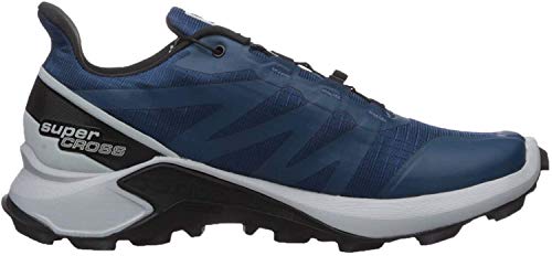 Salomon Men's Supercross Trail Running Shoes, Poseidon/Pearl Blue/Black, 11
