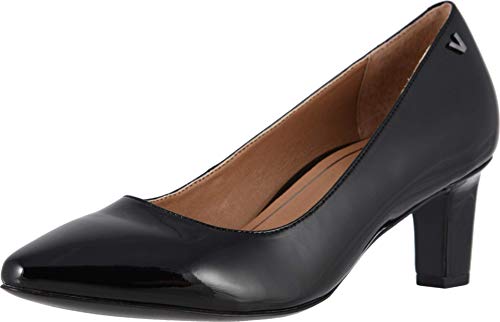 Vionic Women's Madison Mia Heels - Ladies Pumps with Concealed Orthotic Support Black Patent 9 M US