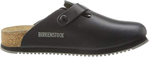 Birkenstock Unisex Professional Boston Super Grip Leather Slip Resistant Work Shoe,Black,43 M EU