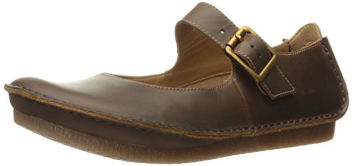 Clarks Women's Janey June Mary Jane Flat, Beeswax Leather, 7 M US