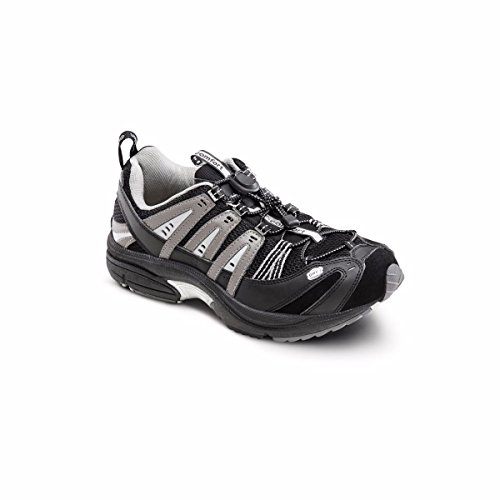 Dr. Comfort Performance Men's Therapeutic Athletic Shoe: Black/Grey 9 X-Wide (3E/4E)