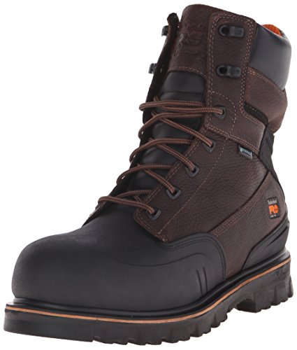Timberland PRO Men's 8 Inch Rigmaster XT Steel Toe Waterproof Work Boot, Brown Tumbled Leather, 10.5 M US