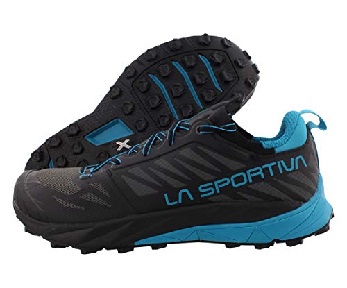 La Sportiva KAPTIVA Running Shoe, Carbon/Tropic Blue, 44.5