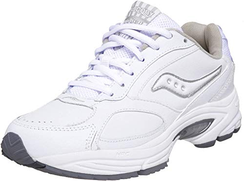 Saucony Women's Grid Omni Walker Walking Shoe, White/Silver, 8.5