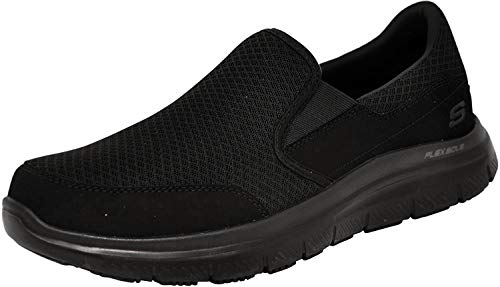 Skechers Men's Black Flex Advantage Slip Resistant Mcallen Slip On - 10.5 D(M) US