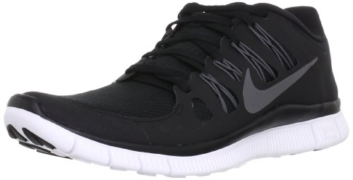 Nike Men's Free 5.0+ Breathe Running Black / Metallic Dark Grey / White Synthetic Shoe - 8 D(M) US