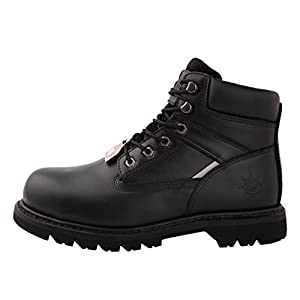 GW Men's 1606ST Black Steel Toe Work Boots 8.5 M US