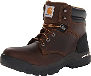 Carhartt Men's 6" Rugged Flex Waterproof Soft Toe Work Boot CMF6066,Brown Oil Tanned Leather,9 M US