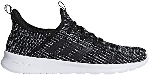 adidas Women's Cloudfoam Pure Running Shoe, black/black/white, 8 Medium US
