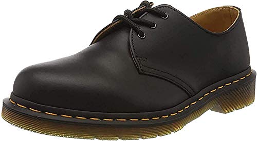 Dr. Martens 1461 3-Eye Gibson Lace-Up,Black Smooth,UK 6 (US Men's 7, Women's 8) M US
