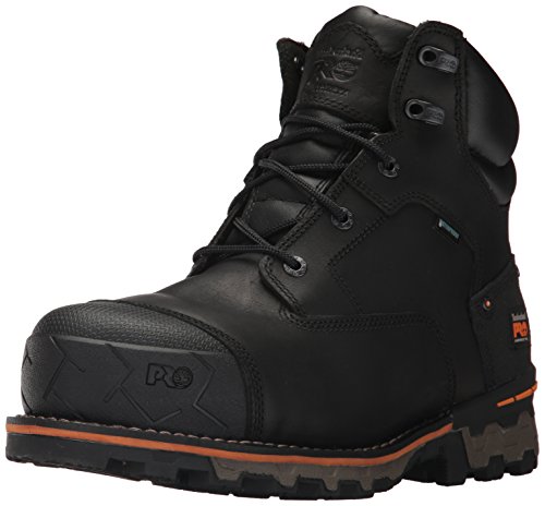 Timberland PRO Men's Boondock 6" Composite Toe Waterproof Industrial & Construction Shoe, Black Full Grain Leather, 10.5 M US