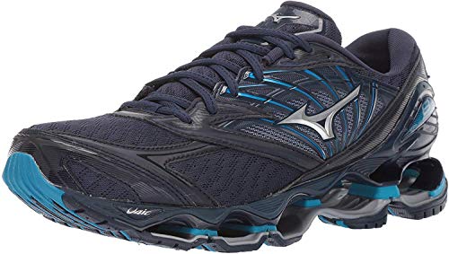 Mizuno Men's Wave Prophecy 8 Running Shoe, Blue Wing Teal-Silver, 12 D US