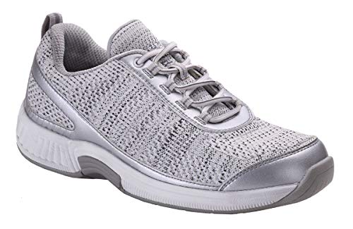 Orthofeet Proven Plantar Fasciitis, Foot and Heel Pain Relief. Extended Widths. Orthopedic Walking Shoes Diabetic Bunions Women’s Sneakers, Sandy Silver
