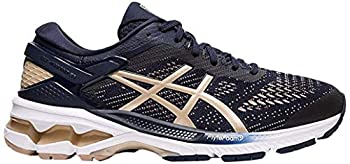 ASICS Women's Gel-Kayano 26 Running Shoes, 5M, Midnight/Frosted Almond