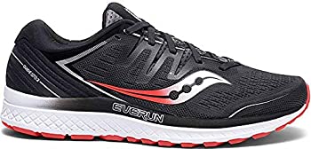 Saucony Men's Guide ISO 2 Running Shoe, Black | Grey, 7 M US