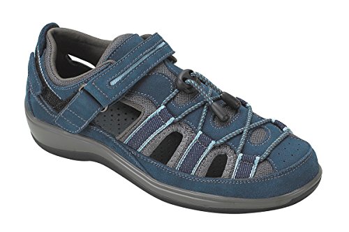 Orthofeet Proven Heel and Foot Pain Relief. Extended Widths. Best Orthopedic Bunions Arch Support Diabetic Women's Sandals Naples Blue