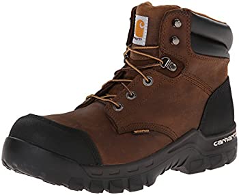 Carhartt Men's 6" Rugged Flex Waterproof Breathable Composite Toe Leather Work Boot CMF6380, Dark Brown Oil Tanned, 10.5 M US