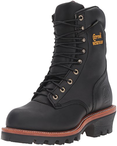 Chippewa Men's 9" Waterproof Insulated Steel-Toe EH Logger Boot,BlackOiled,10 E US