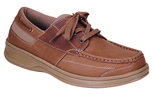 Orthofeet Proven Foot and Heel Pain Relief. Extended Widths. Best Plantar Fasciitis Orthopedic Diabetic Men’s Boat Shoes, Baton Rouge