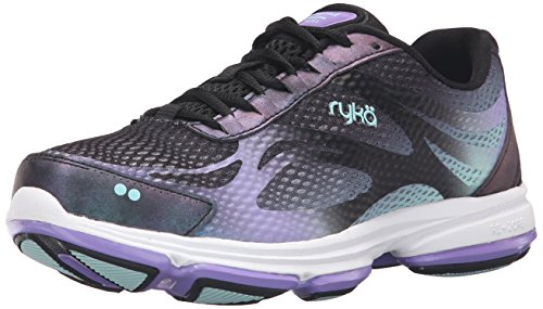 Ryka womens Devotion Plus 2 Walking Shoe, Black/Purple, 8.5 US