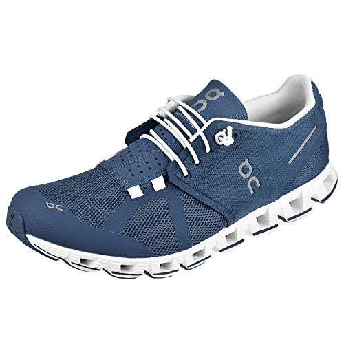 on Running Womens Cloud Road Shoes Denim/White SZ 7.5