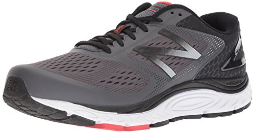 New Balance Men's 840 V4 Running Shoe, Magnet/Energy Red, 10.5 W US