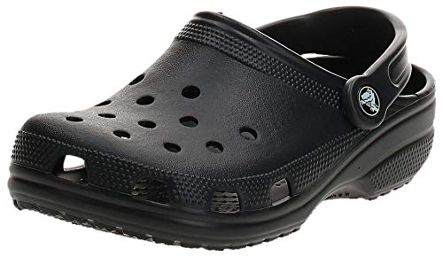 Crocs Classic Clog | Water Comfortable Slip On Shoes, Black, 8 Women/6 Men