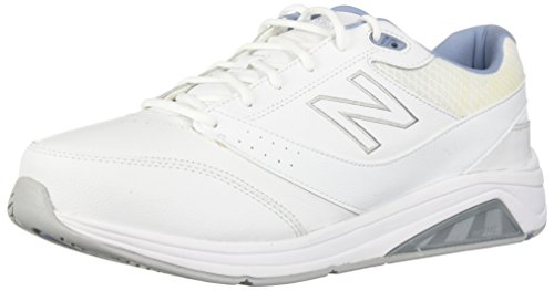 New Balance Women's 928 V3 Walking Shoe, White/Blue, 8.5 W US