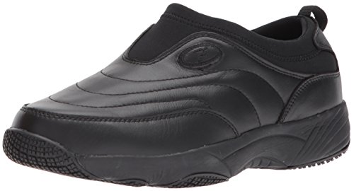 Propet Women's W3851 Wash & Wear Slip-on II Slip Resistant Sneaker Walking Shoe, Sr Black, 9 Medium