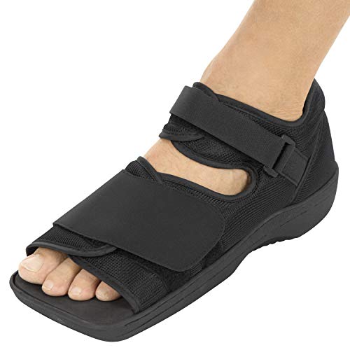 Vive Post Op Shoe - Lightweight Medical Walking Boot with Adjustable Strap - Post Injury Surgical Foot Cast - Durable Square Toe Orthopedic Support Brace for Broken Bone - Men, Women Fracture Recovery