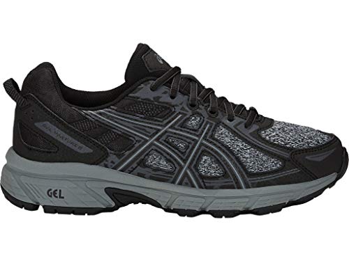 ASICS Women's Gel-Venture 6 Trail Running Shoes, 9M, Black/Stone Grey