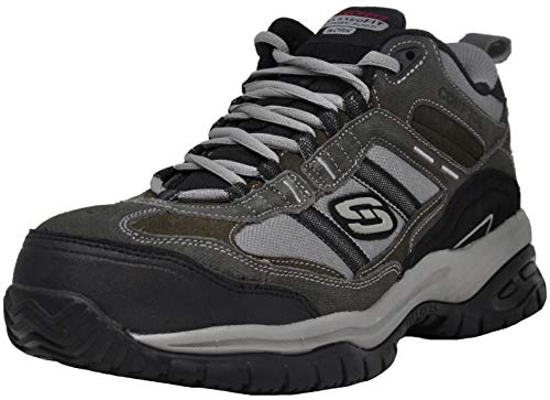 Skechers for Work Men's Soft Stride Canopy Slip Resistant Work Boot, Charcoal 10.5