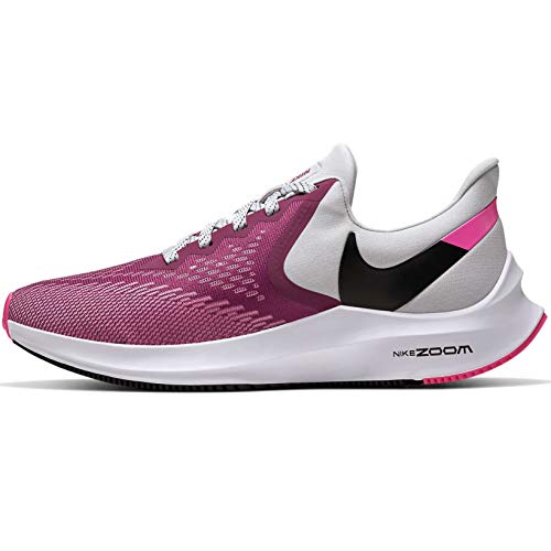 Nike Zoom Winflo 6 Lightweight Running Shoe - Women's (7.5, Grey/Pink)