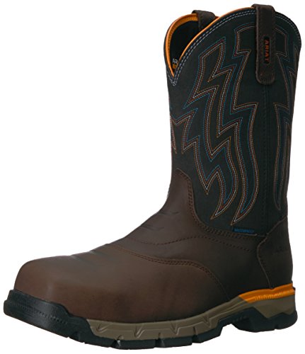 Ariat Work Men's Rebar Western H2O Composite Toe Work Boot, Chocolate Brown, 10.5 D US