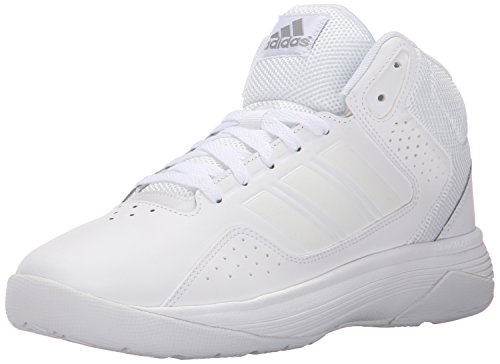 adidas Performance Men's Cloudfoam Ilation Mid Basketball Shoe,White/White/Clear Onix Grey,7.5 M US