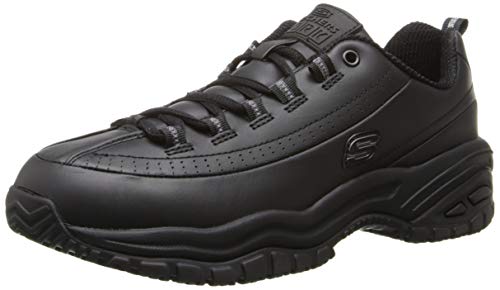 Skechers for Work Women's Soft Stride-Softie Lace-Up, Black, 8 D - Wide