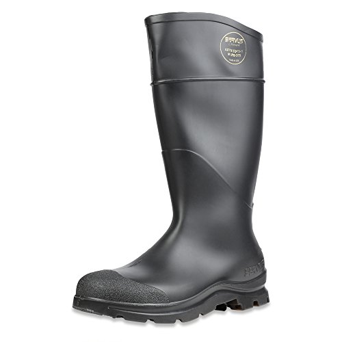 Servus Comfort Technology 14" PVC Soft Toe Men's Work Boots,Black - Steel Toe,15