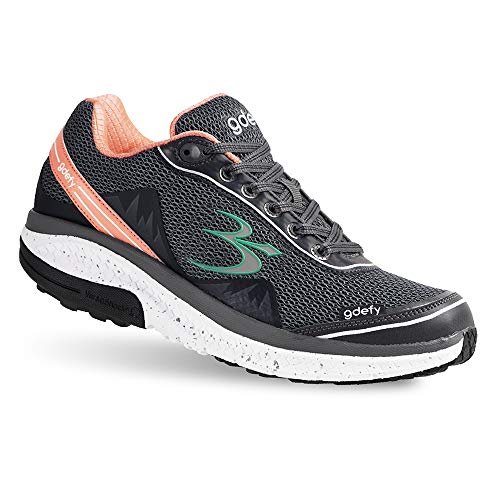 Gravity Defyer Proven Pain Relief Women's G-Defy Mighty Walk Salmon Gray Athletic Shoes 9 M US - Women's Walking Shoes for Heel Pain, Foot Pain and Plantar Fasciitis