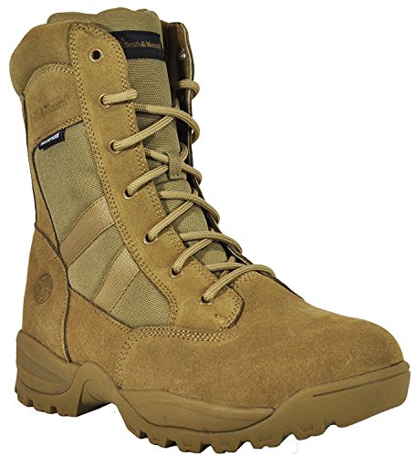 Smith & Wesson Footwear Men's Breach 2.0 Tactical Size Zip Boots, Coyote, 10