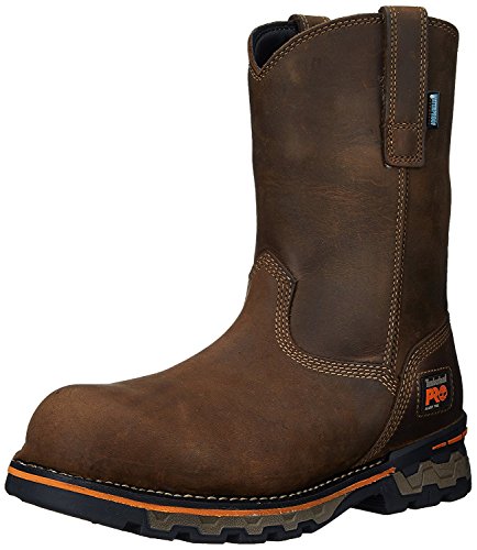 Timberland PRO Men's AG Boss Pull-On Alloy Toe Waterproof Work and Hunt Boot, Brown Distressed Leather, 10.5 M US