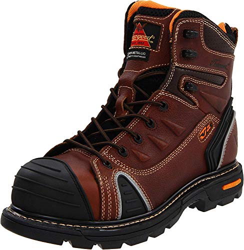 Thorogood 804-4445 Men's GEN-flex2 Series - 6" Cap Toe, Composite Safety Toe Boot, Brown - 10.5 M US
