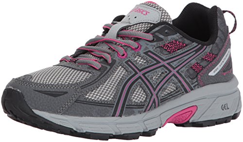 ASICS Women's Gel-Venture 6 Running-Shoes,Carbon/Black/Pink Peacock,8.5 Medium US