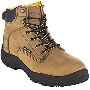 EVER BOOTS Men's Premium Leather Waterproof Work Boots Insulated Rubber Outsole for Hiking (12 D(M), Copper)