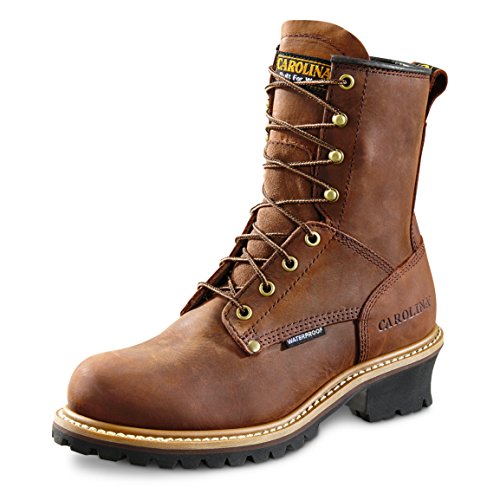 Carolina Boots: Men's 8 Inch Waterproof Logger Boots CA8821 - 10.5EE