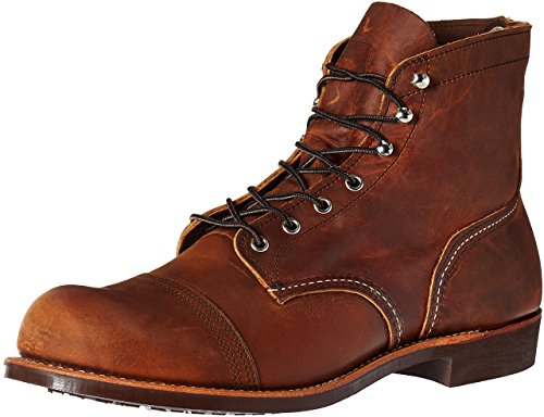 Red Wing Heritage Men's Iron Ranger Work Boot, Copper Rough and Tough, 8.5 D US