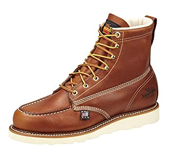 Thorogood Men's 814-4200 American Heritage 6" Moc Toe, MAXwear Wedge Non-Safety Toe Boot, Tobacco Oil-Tanned - 9 D US