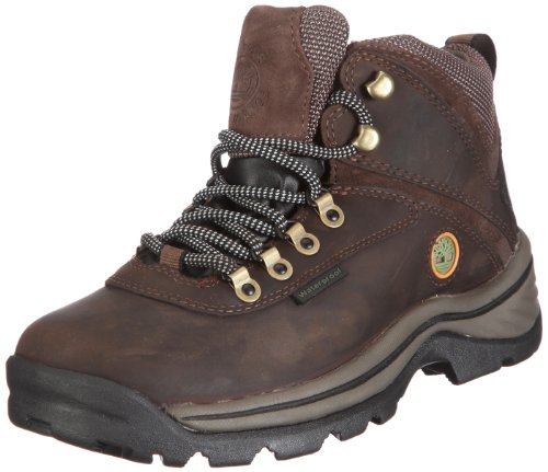 TimberlanD Women's White LeDge MiD Ankle Boot,Dark Brown,8 M US
