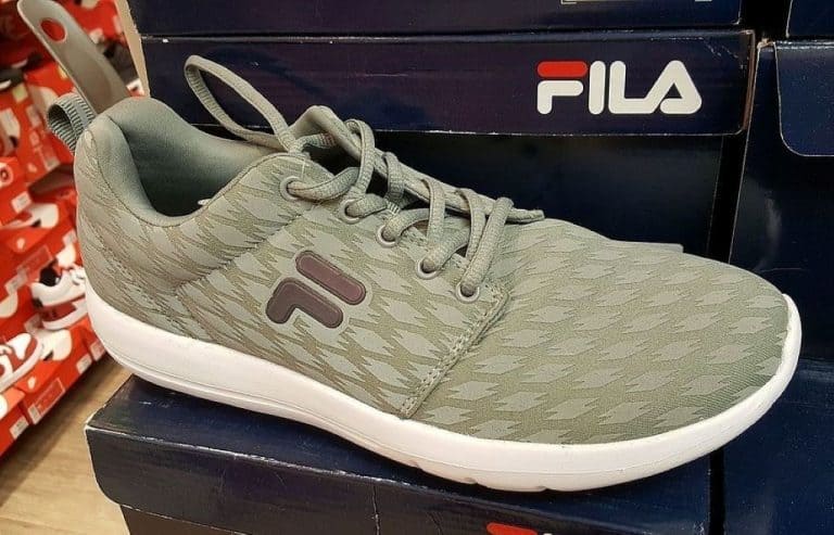 fila shoes on top of a brand box